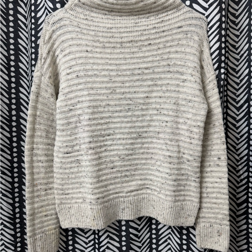 Madewell Speckled Cream oversized wool Sweater